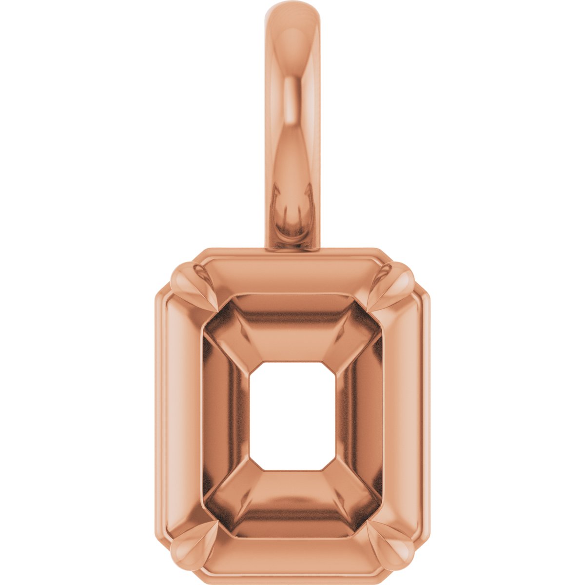 Claw-Prong Solitaire Bezel-Style Pendant