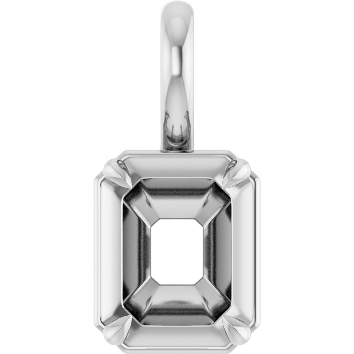 Claw-Prong Solitaire Bezel-Style Pendant