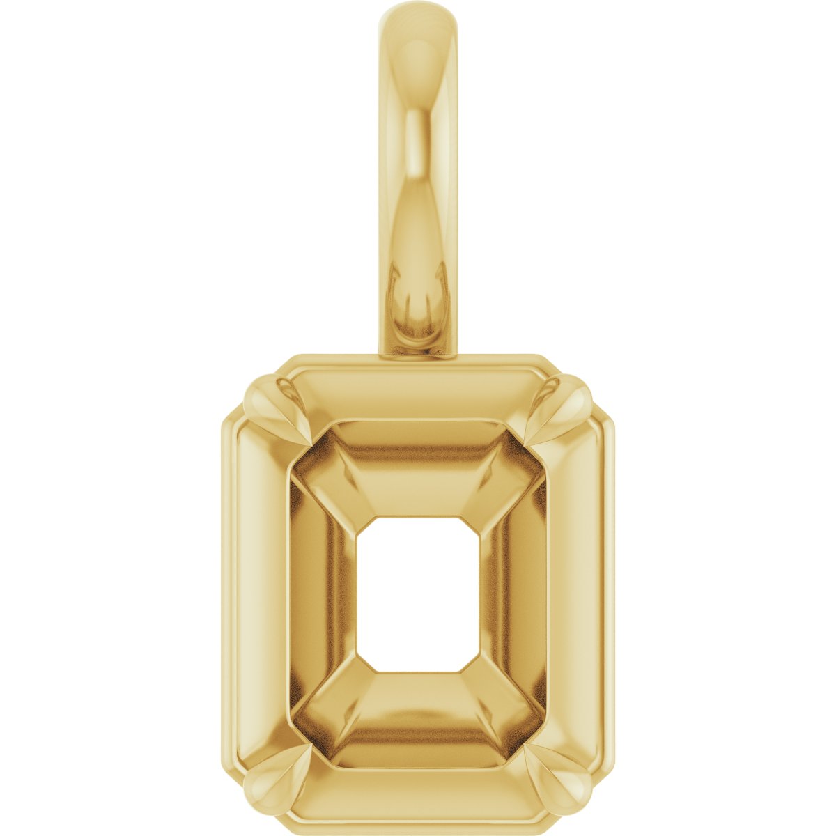 Claw-Prong Solitaire Bezel-Style Pendant