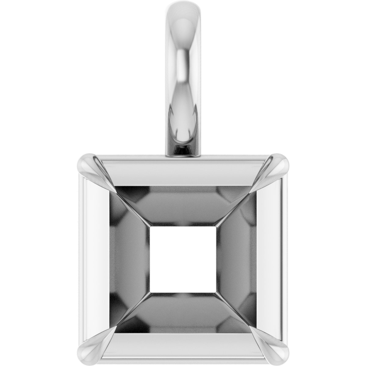 Claw-Prong Solitaire Bezel-Style Pendant
