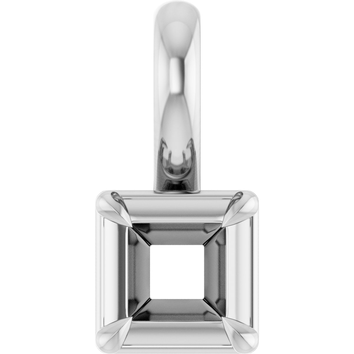 Claw-Prong Solitaire Bezel-Style Pendant