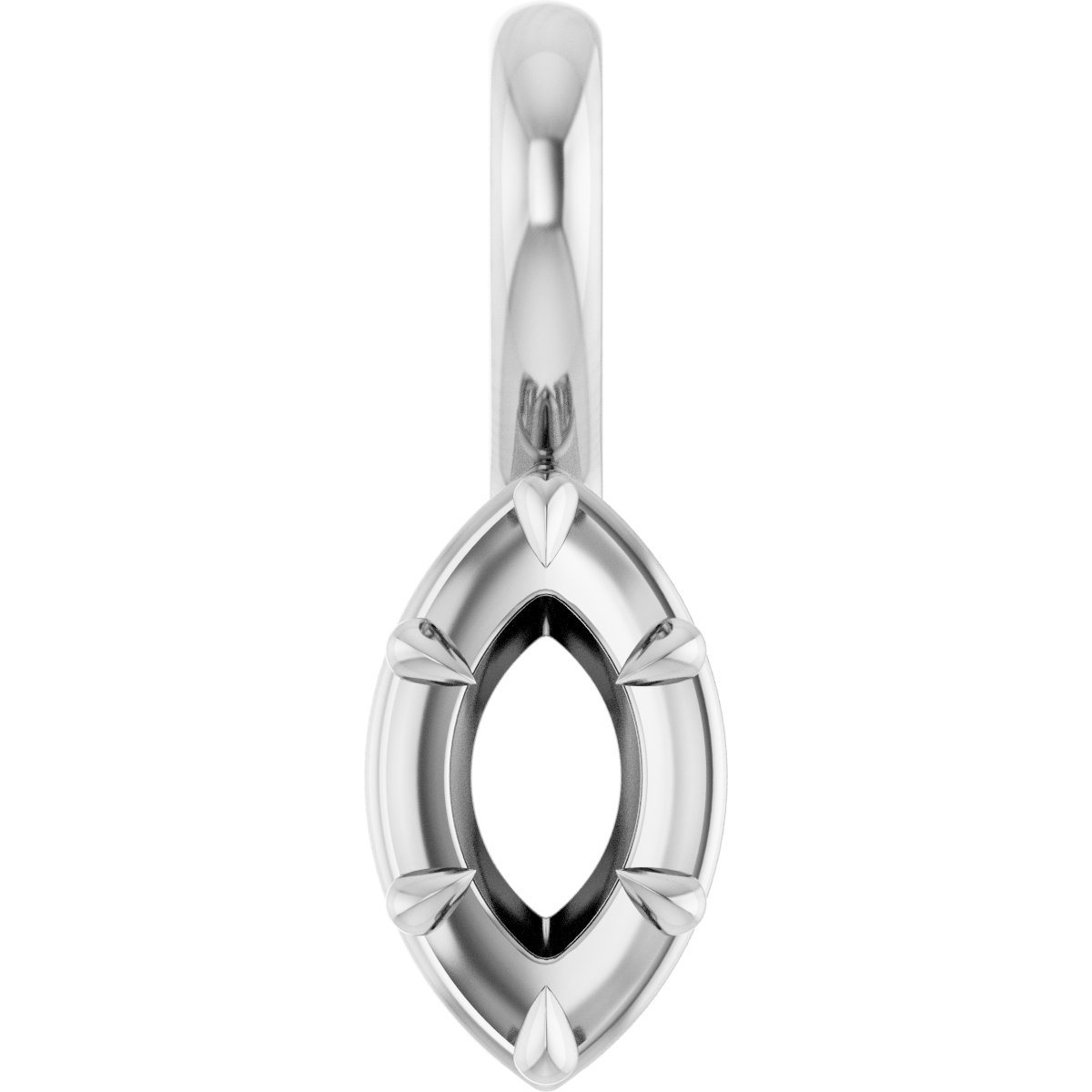 Claw-Prong Solitaire Bezel-Style Pendant