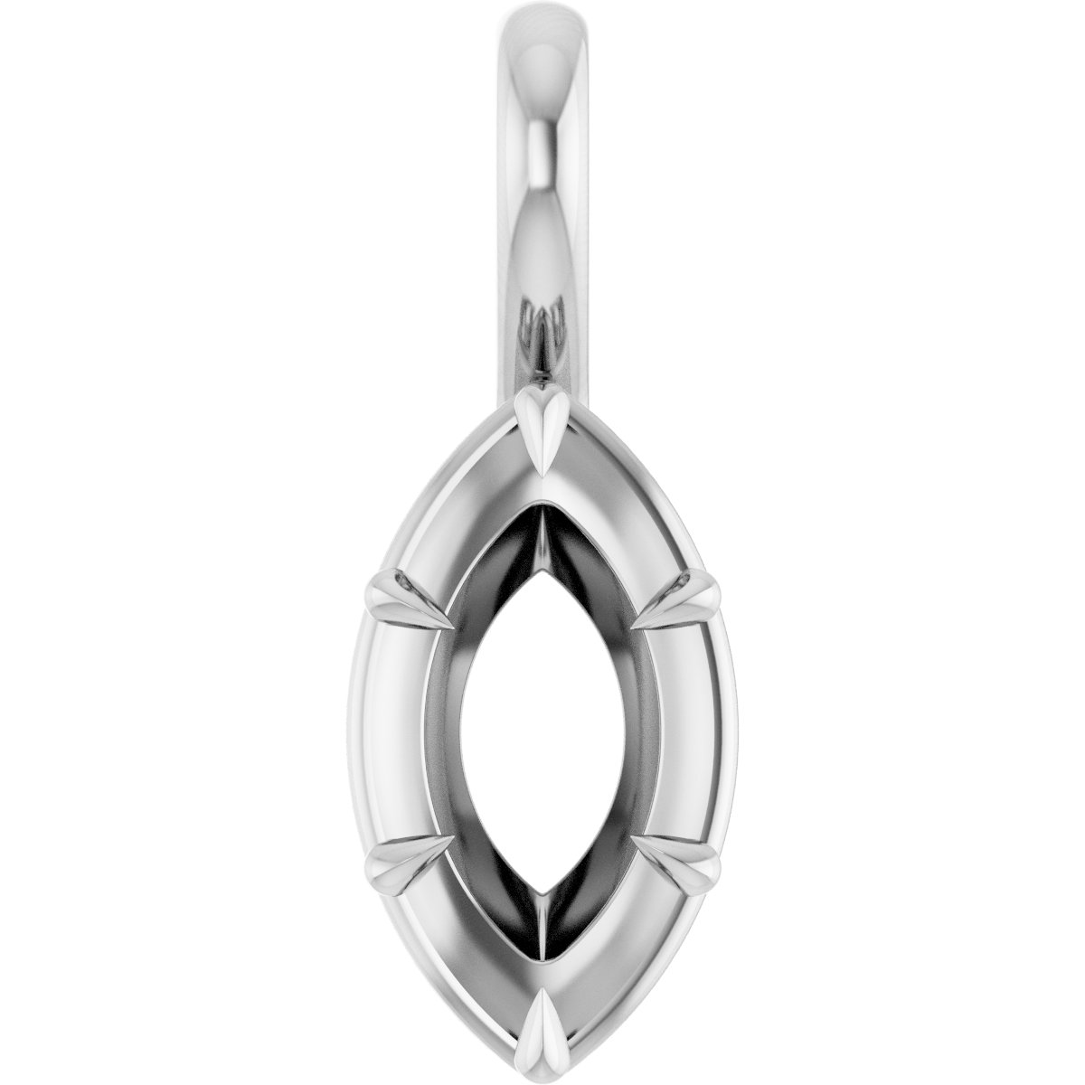 Claw-Prong Solitaire Bezel-Style Pendant