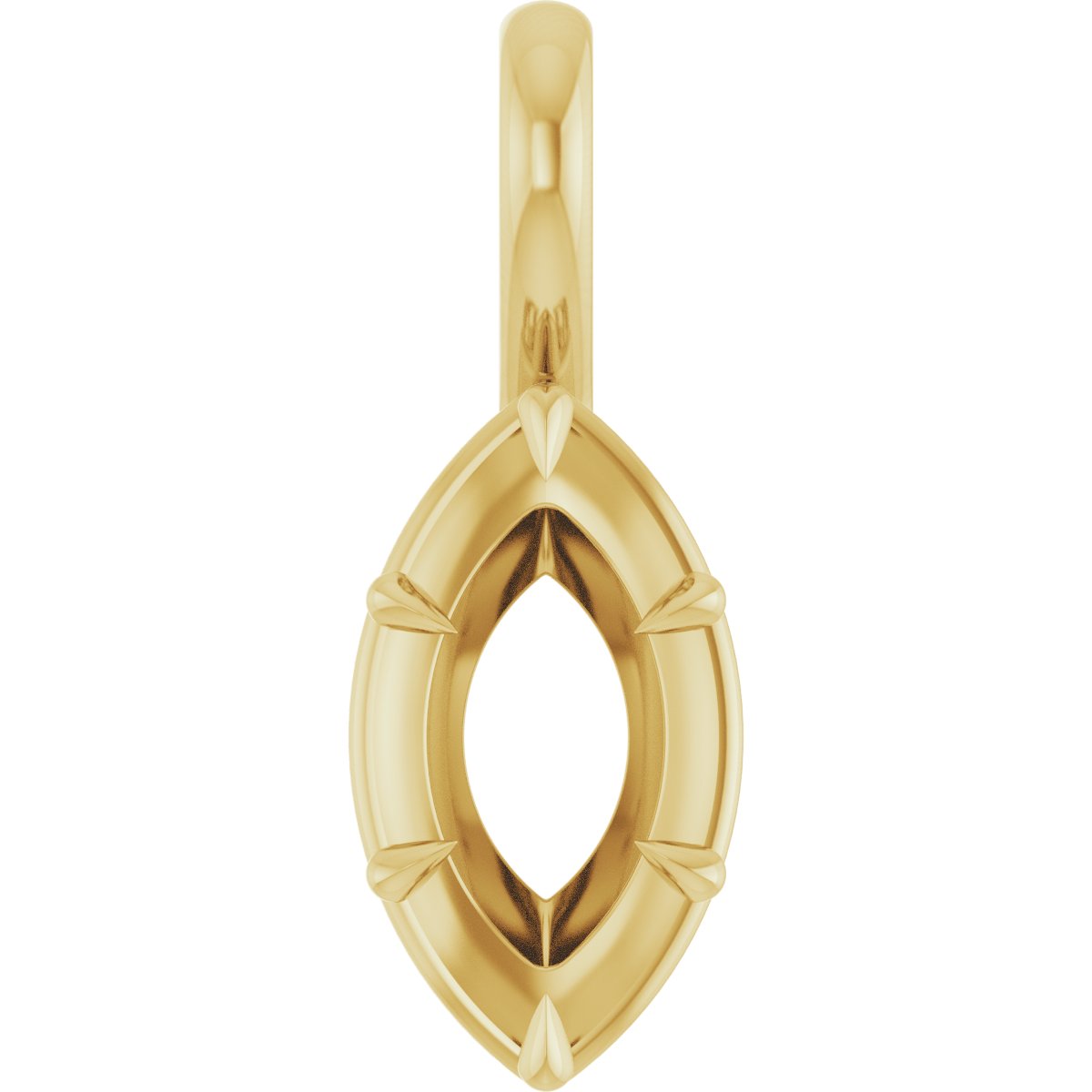 Claw-Prong Solitaire Bezel-Style Pendant