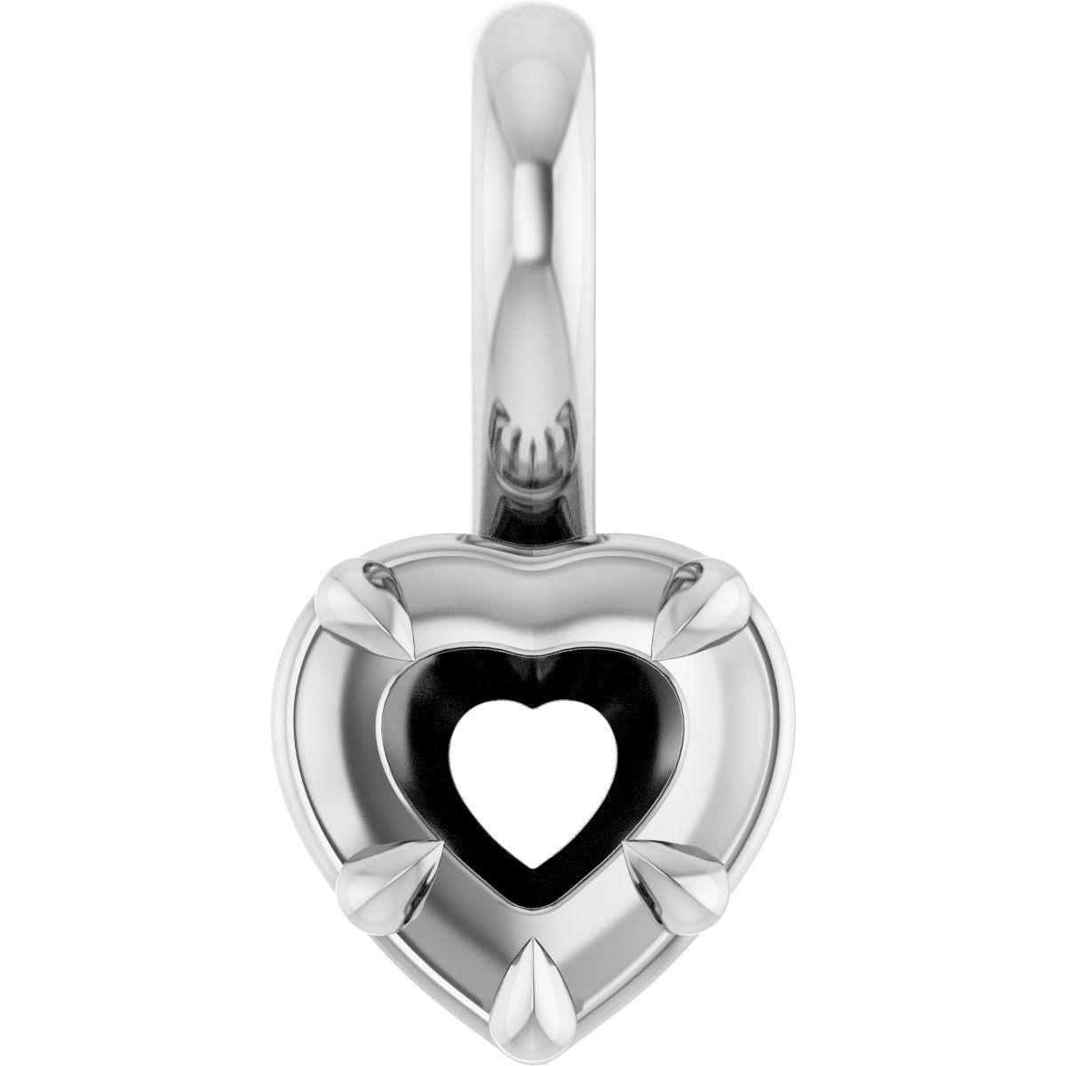 Claw-Prong Solitaire Bezel-Style Pendant