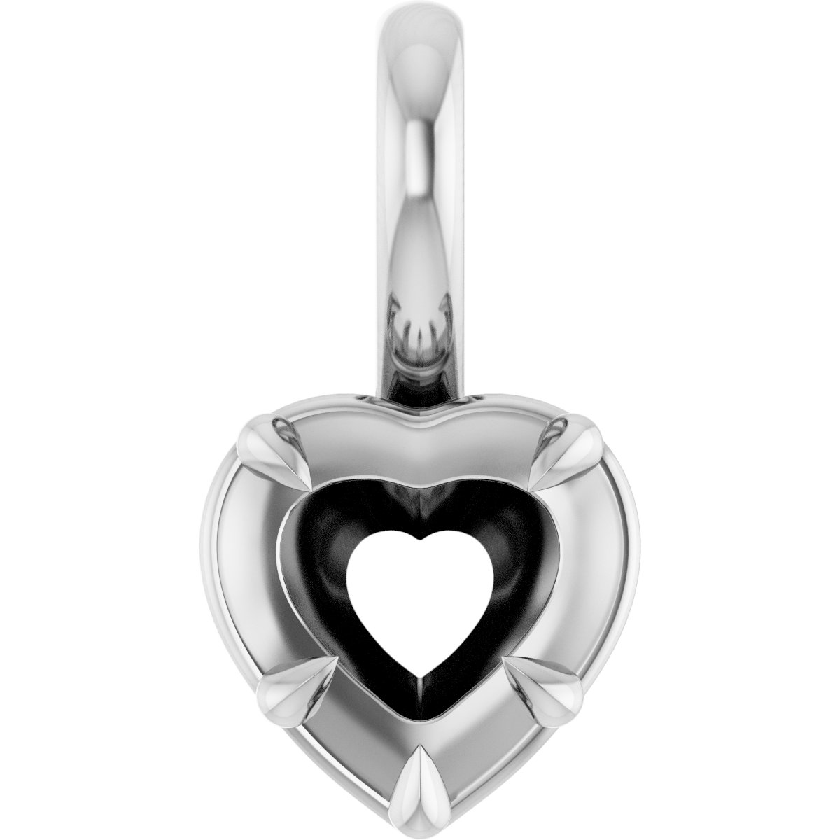 Claw-Prong Solitaire Bezel-Style Pendant