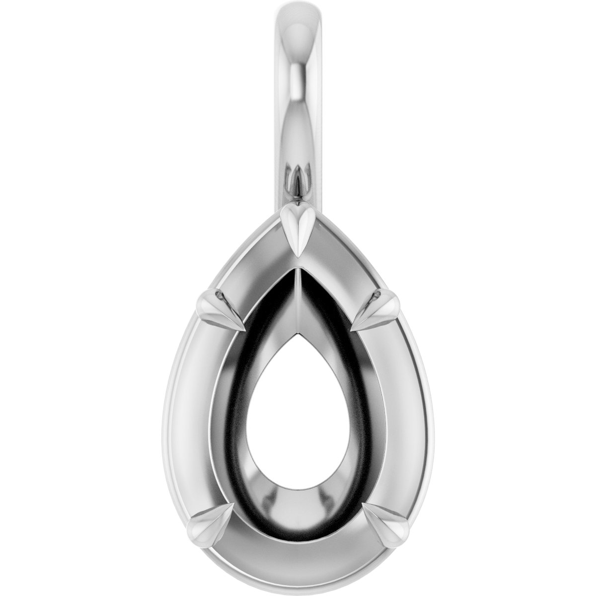 Claw-Prong Solitaire Bezel-Style Pendant