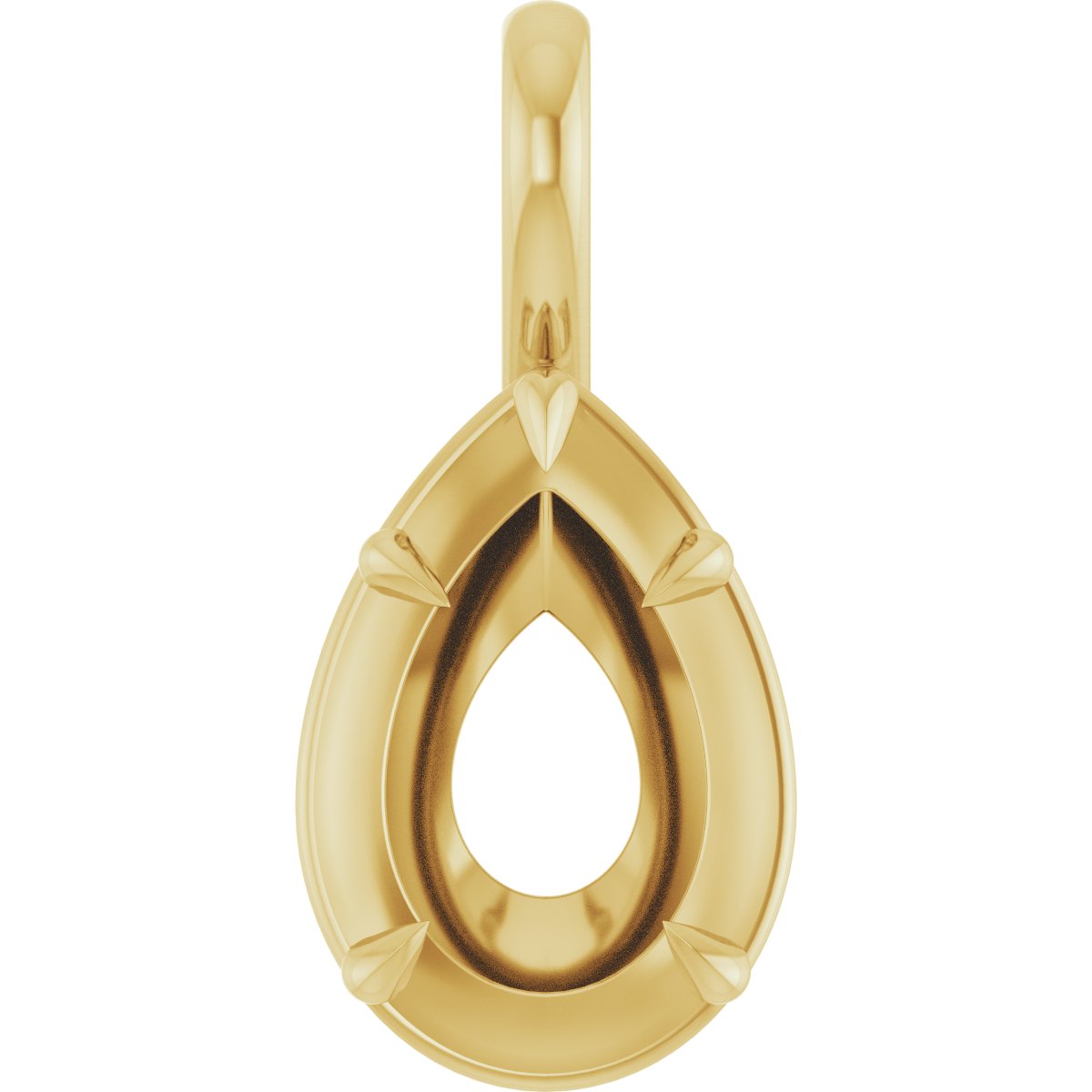 Claw-Prong Solitaire Bezel-Style Pendant