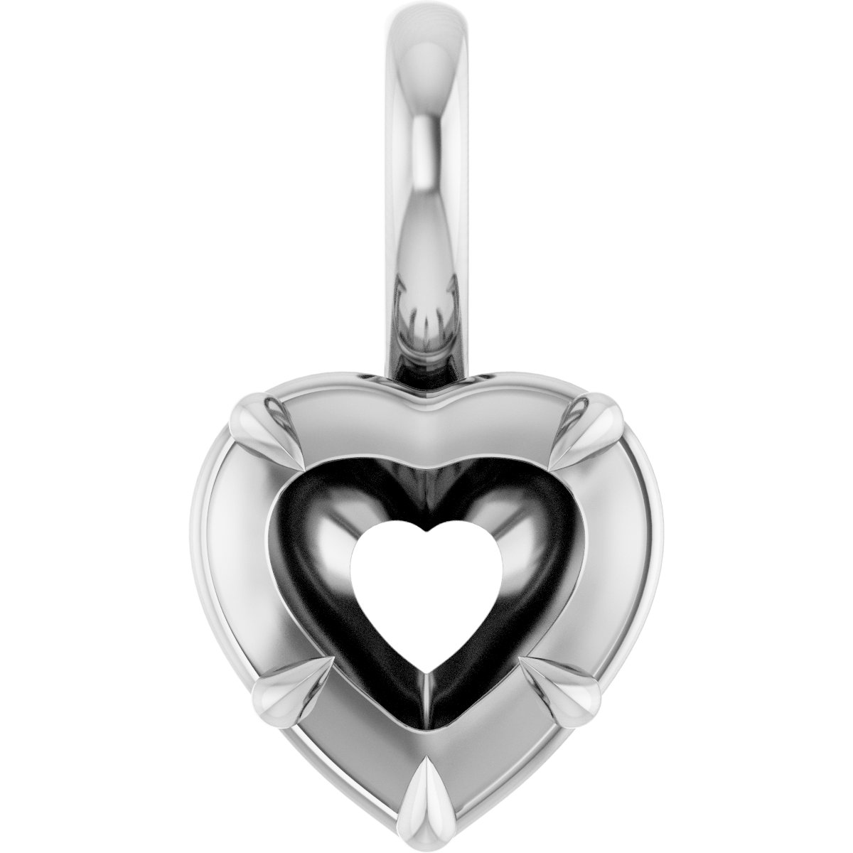 Claw-Prong Solitaire Bezel-Style Pendant