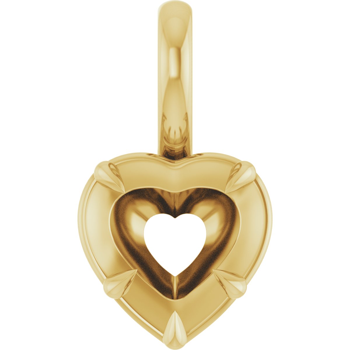 Claw-Prong Solitaire Bezel-Style Pendant
