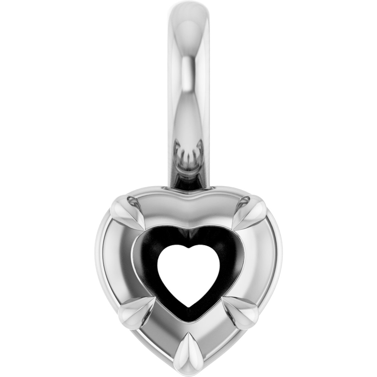 Claw-Prong Solitaire Bezel-Style Pendant