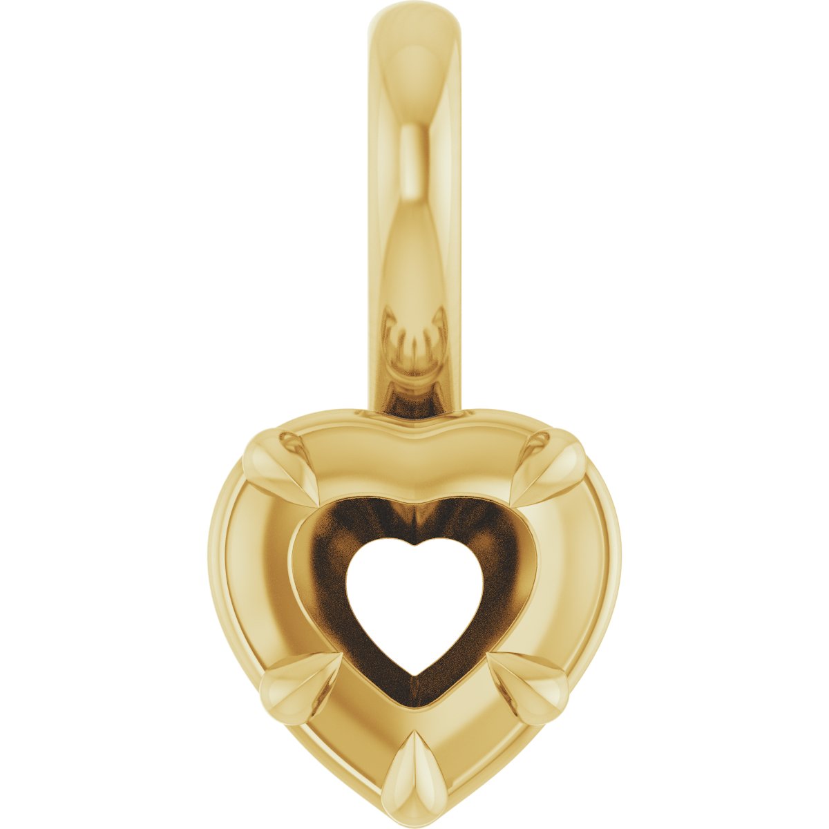 Claw-Prong Solitaire Bezel-Style Pendant