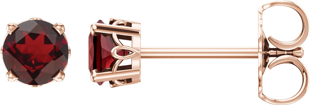 Round 4-Prong Scroll Setting® Stud Earrings