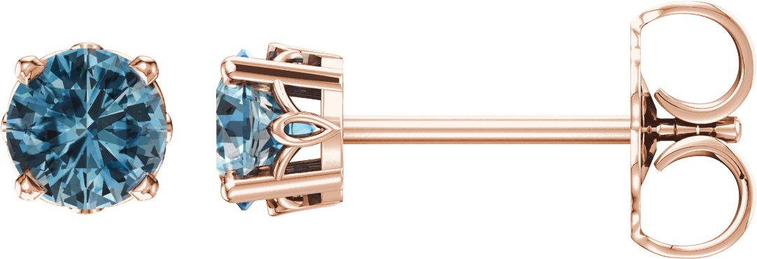 Round 4-Prong Scroll Setting® Stud Earrings