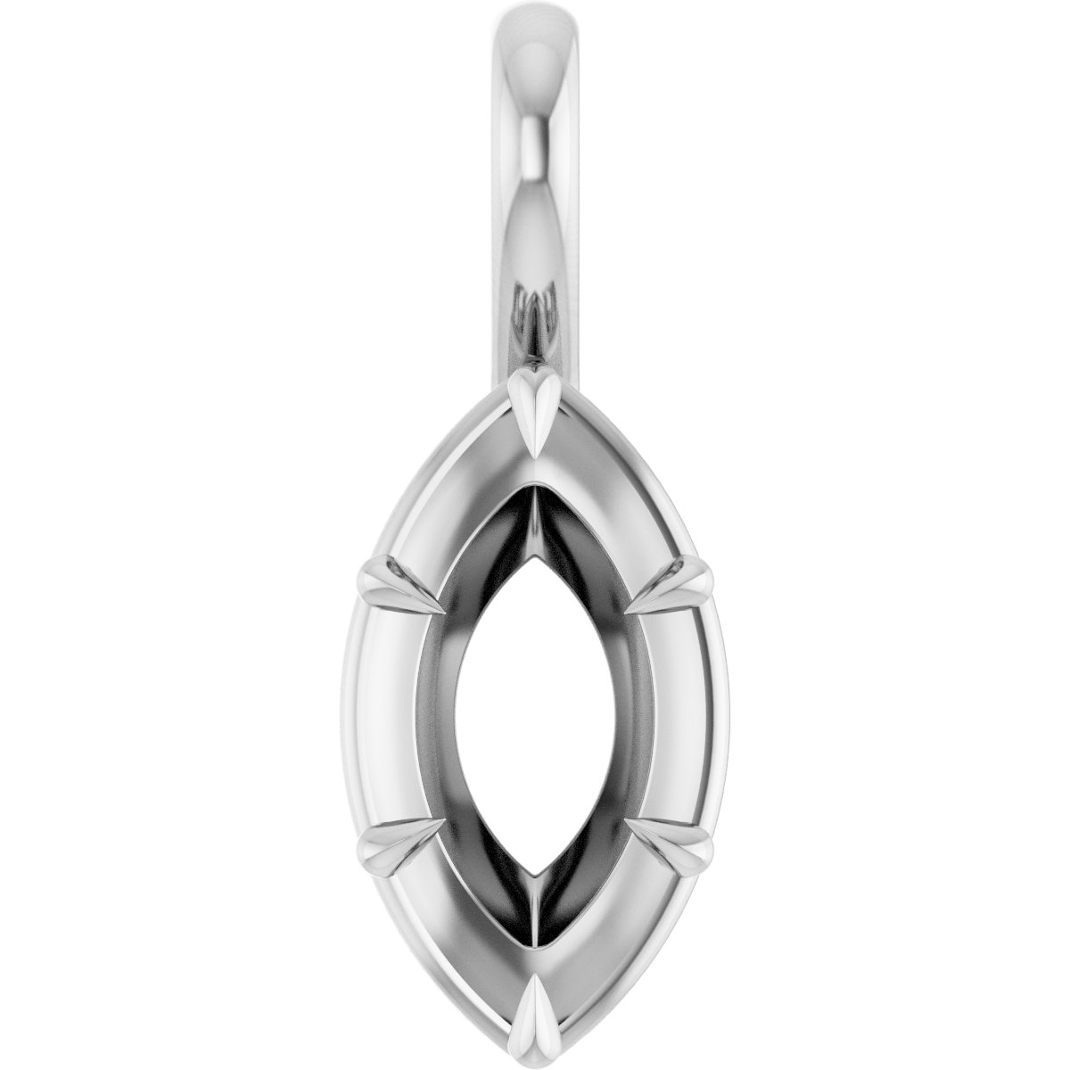 Claw-Prong Solitaire Bezel-Style Pendant