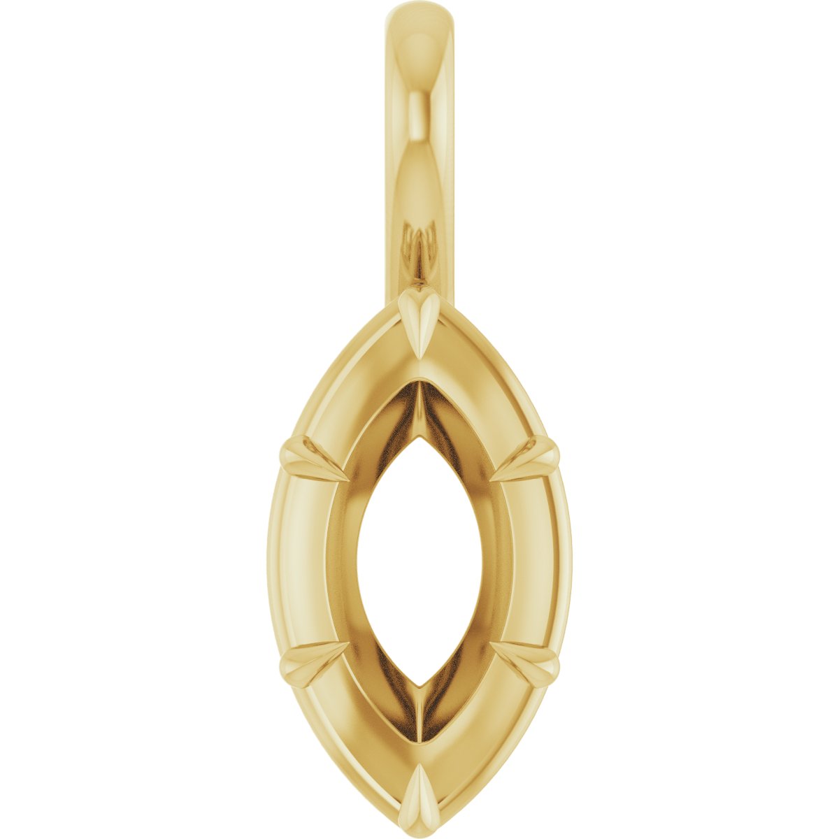 Claw-Prong Solitaire Bezel-Style Pendant