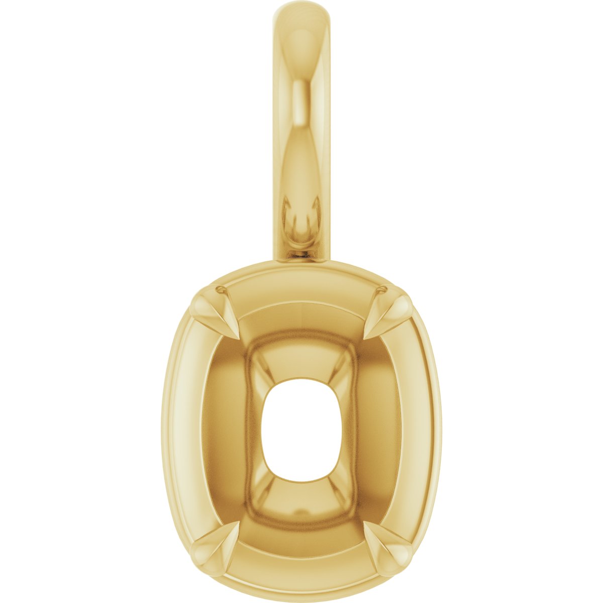 Claw-Prong Solitaire Bezel-Style Pendant