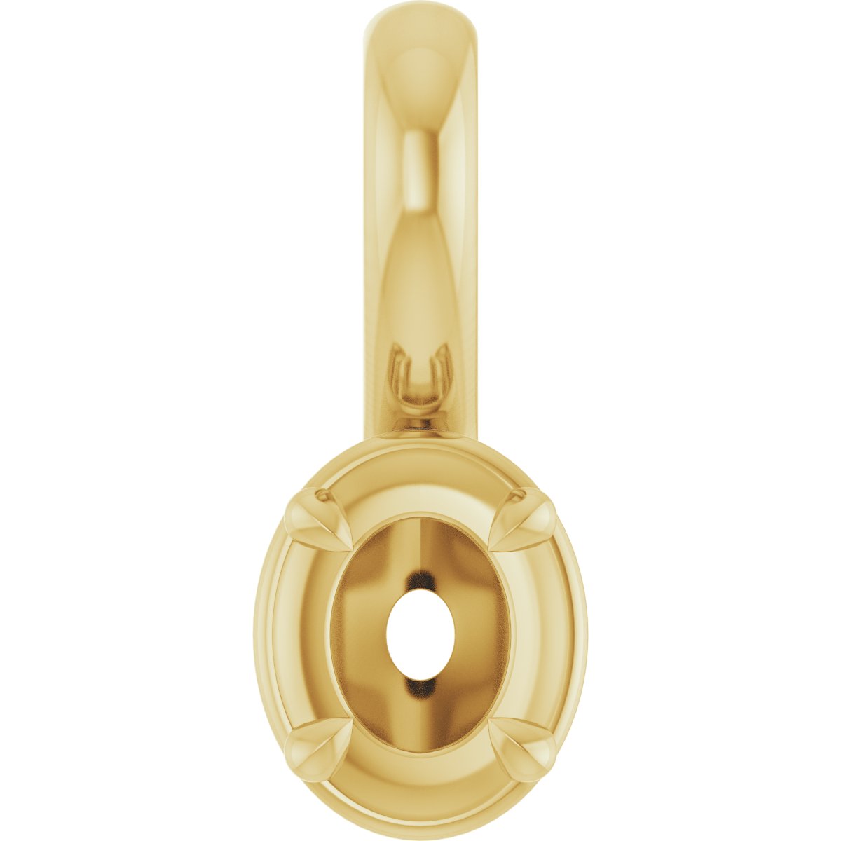 Claw-Prong Solitaire Bezel-Style Pendant