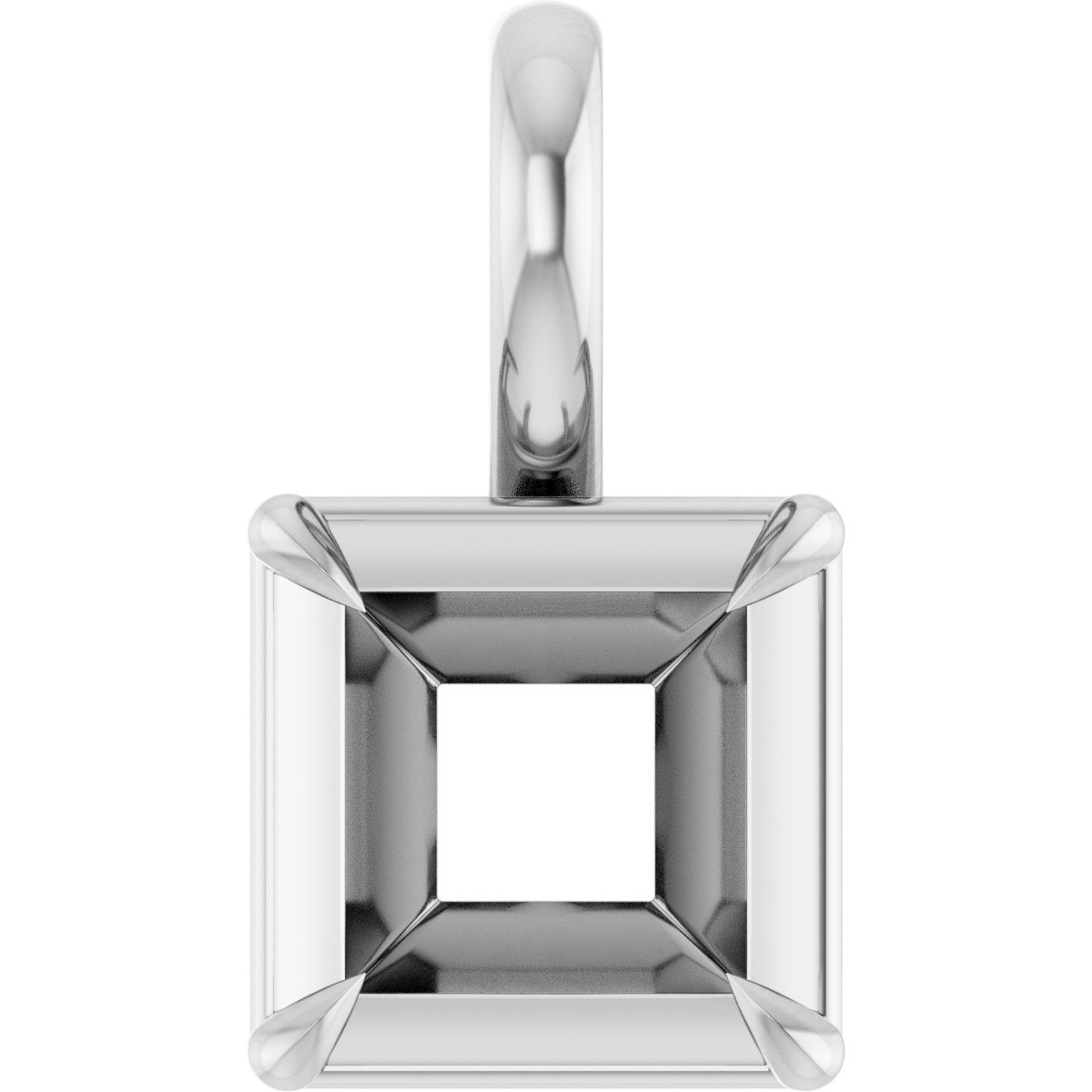 Claw-Prong Solitaire Bezel-Style Pendant