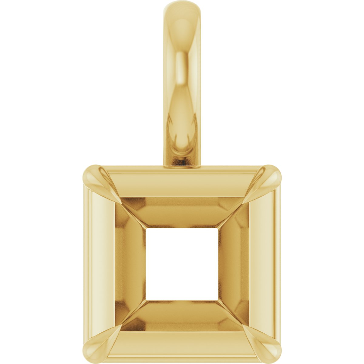 Claw-Prong Solitaire Bezel-Style Pendant