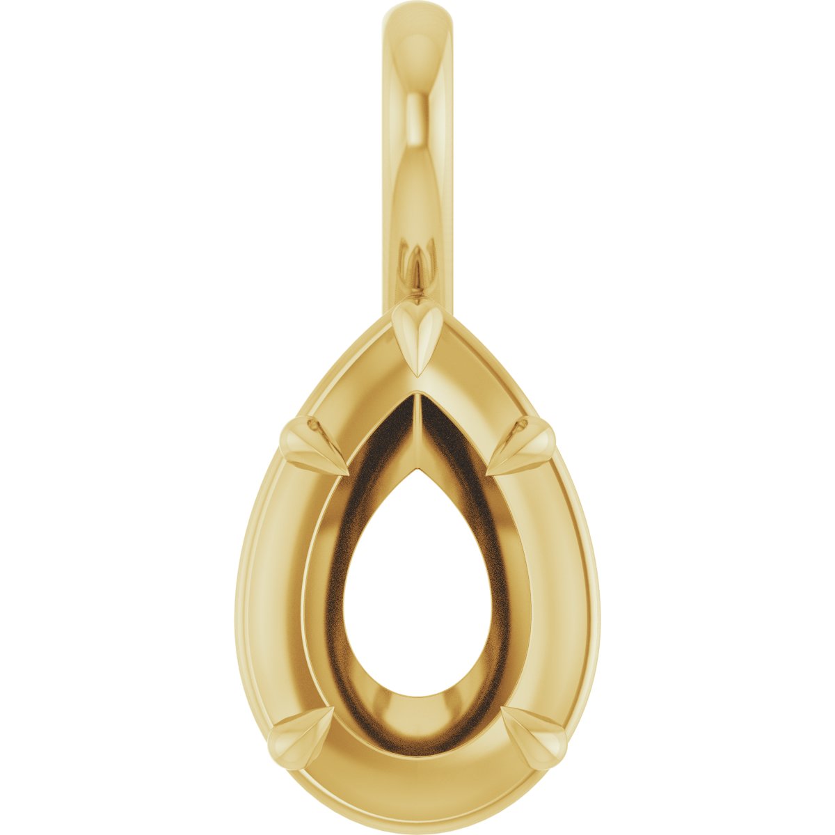 Claw-Prong Solitaire Bezel-Style Pendant