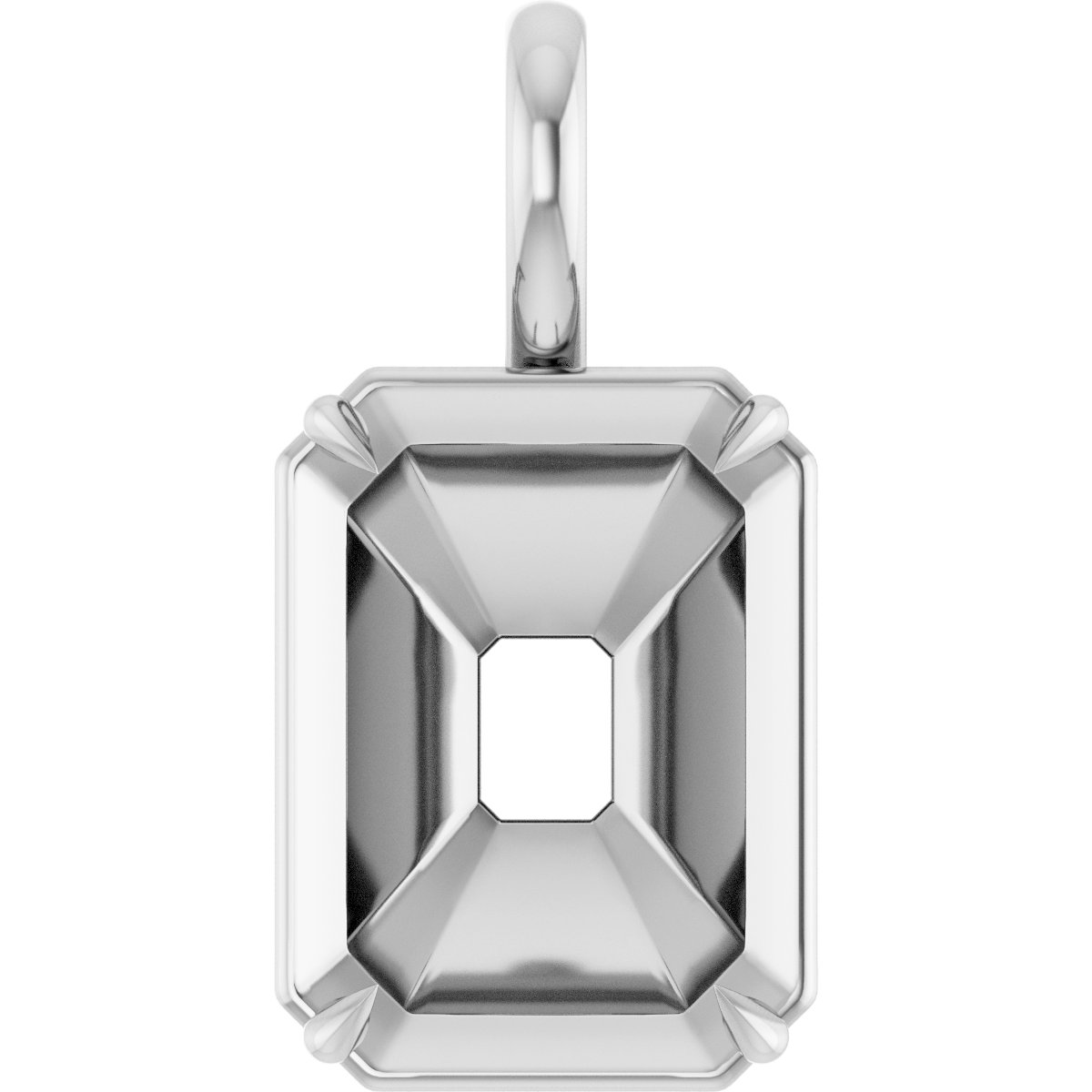 Claw-Prong Solitaire Bezel-Style Pendant