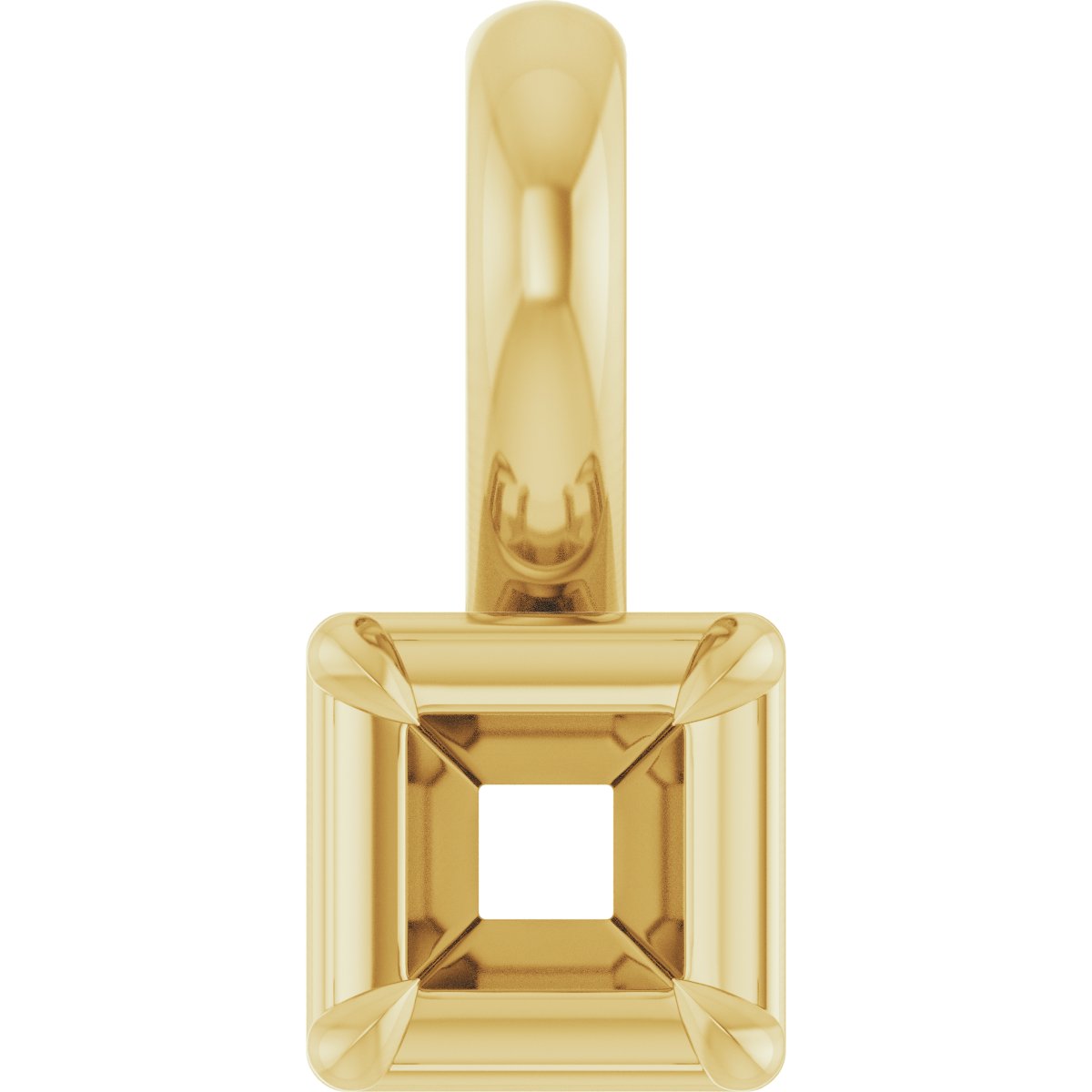 Claw-Prong Solitaire Bezel-Style Pendant