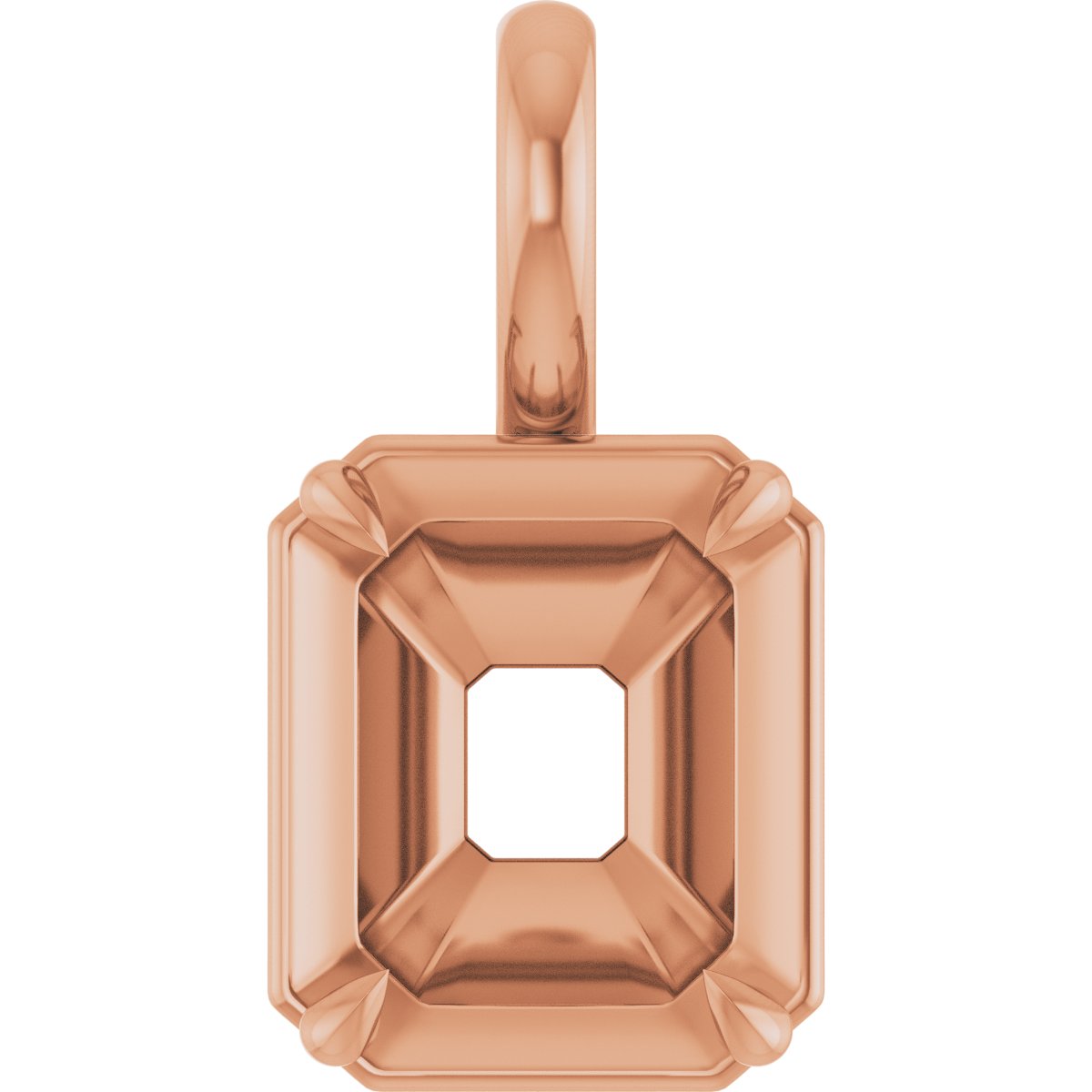 Claw-Prong Solitaire Bezel-Style Pendant
