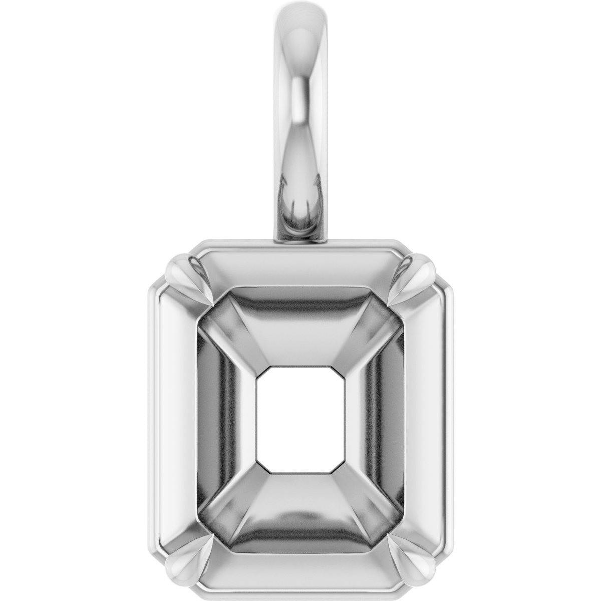 Claw-Prong Solitaire Bezel-Style Pendant