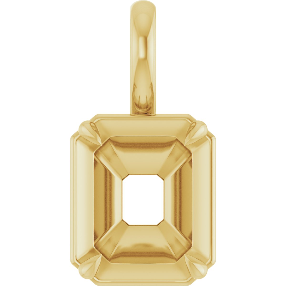 Claw-Prong Solitaire Bezel-Style Pendant