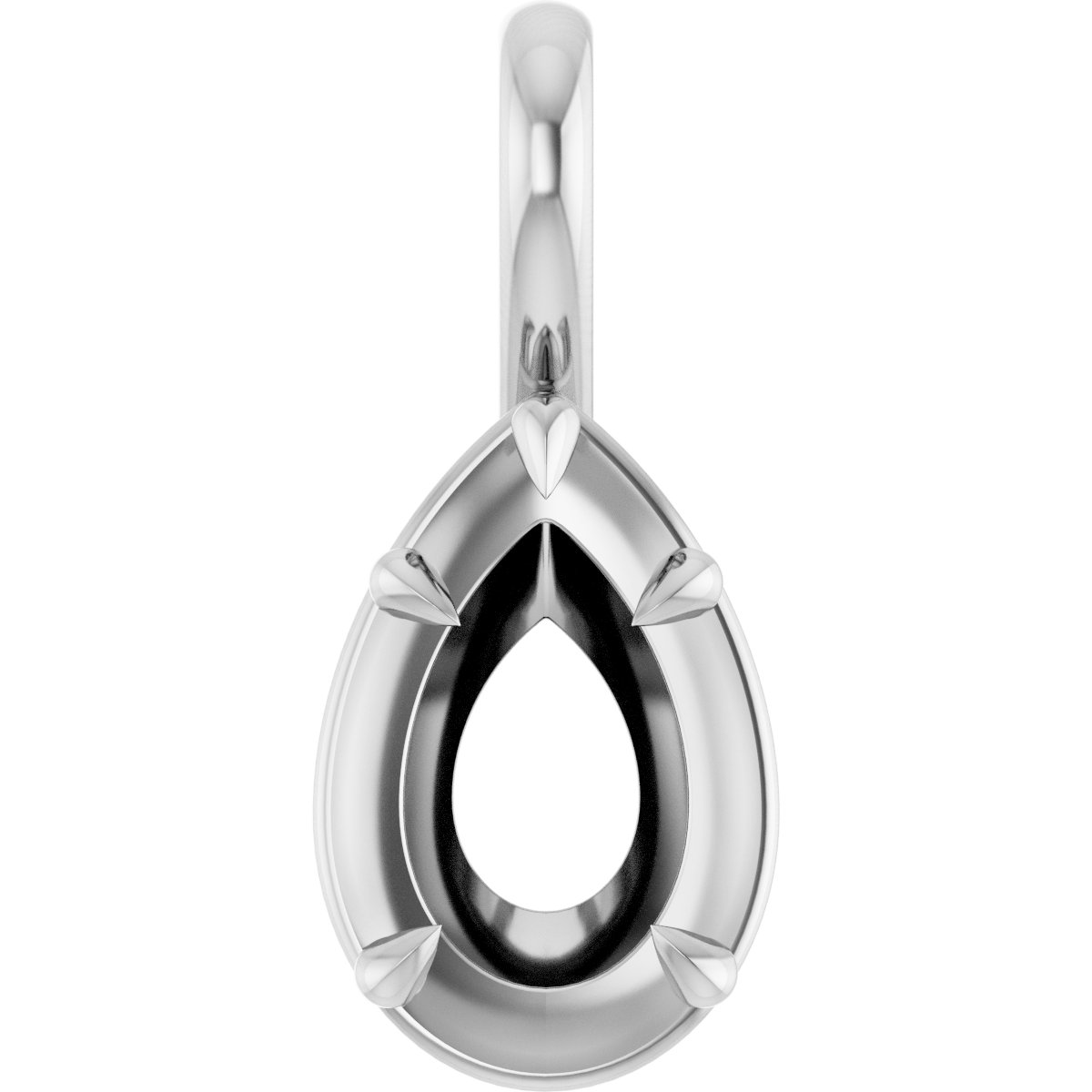Claw-Prong Solitaire Bezel-Style Pendant