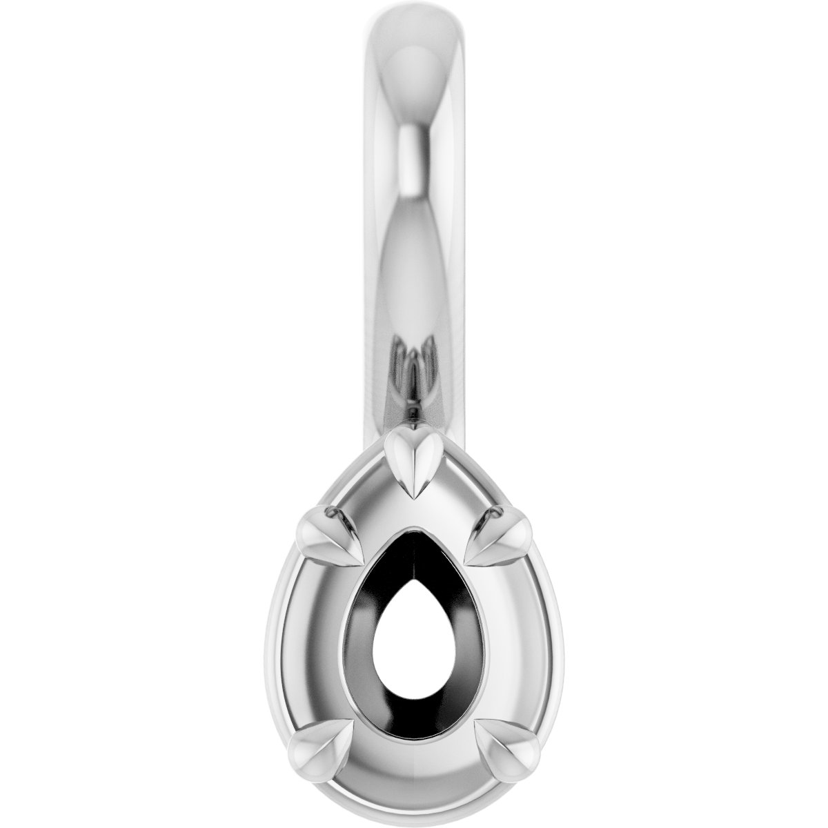 Claw-Prong Solitaire Bezel-Style Pendant