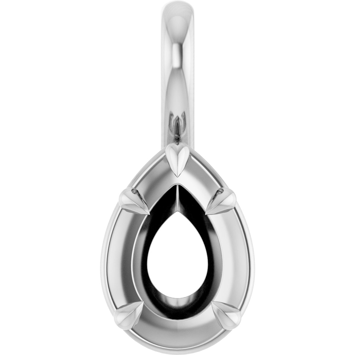 Claw-Prong Solitaire Bezel-Style Pendant