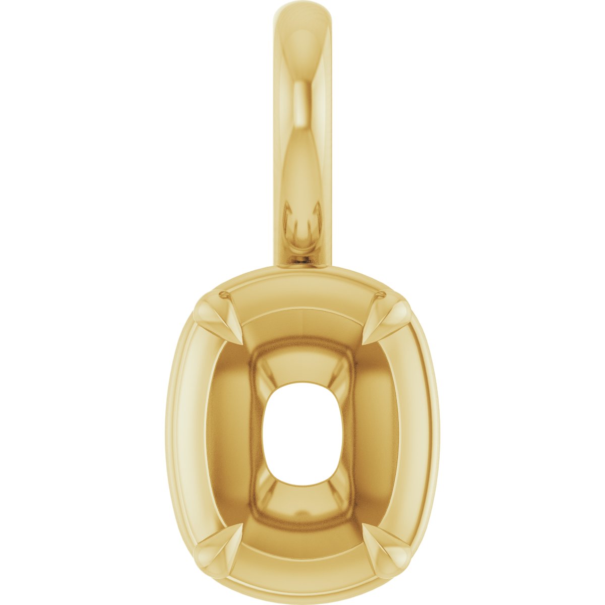 Claw-Prong Solitaire Bezel-Style Pendant