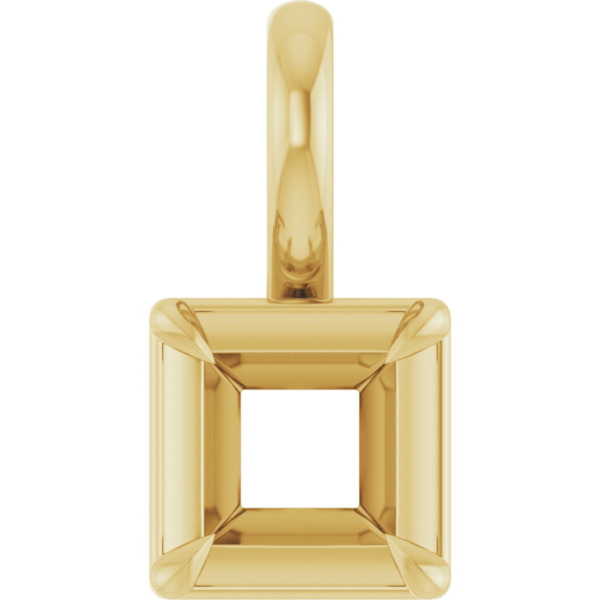 Claw-Prong Solitaire Bezel-Style Pendant