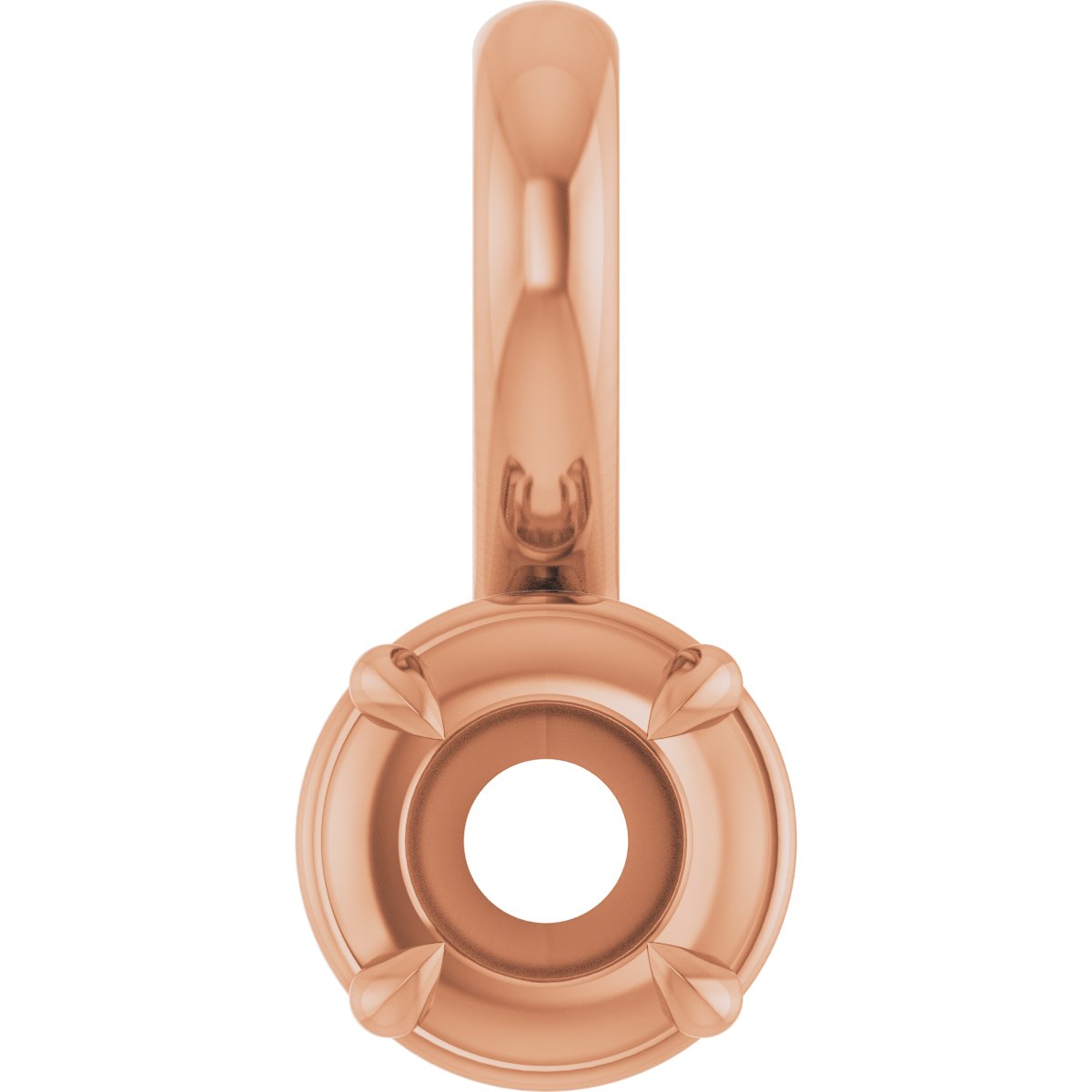 Claw-Prong Solitaire Bezel-Style Pendant