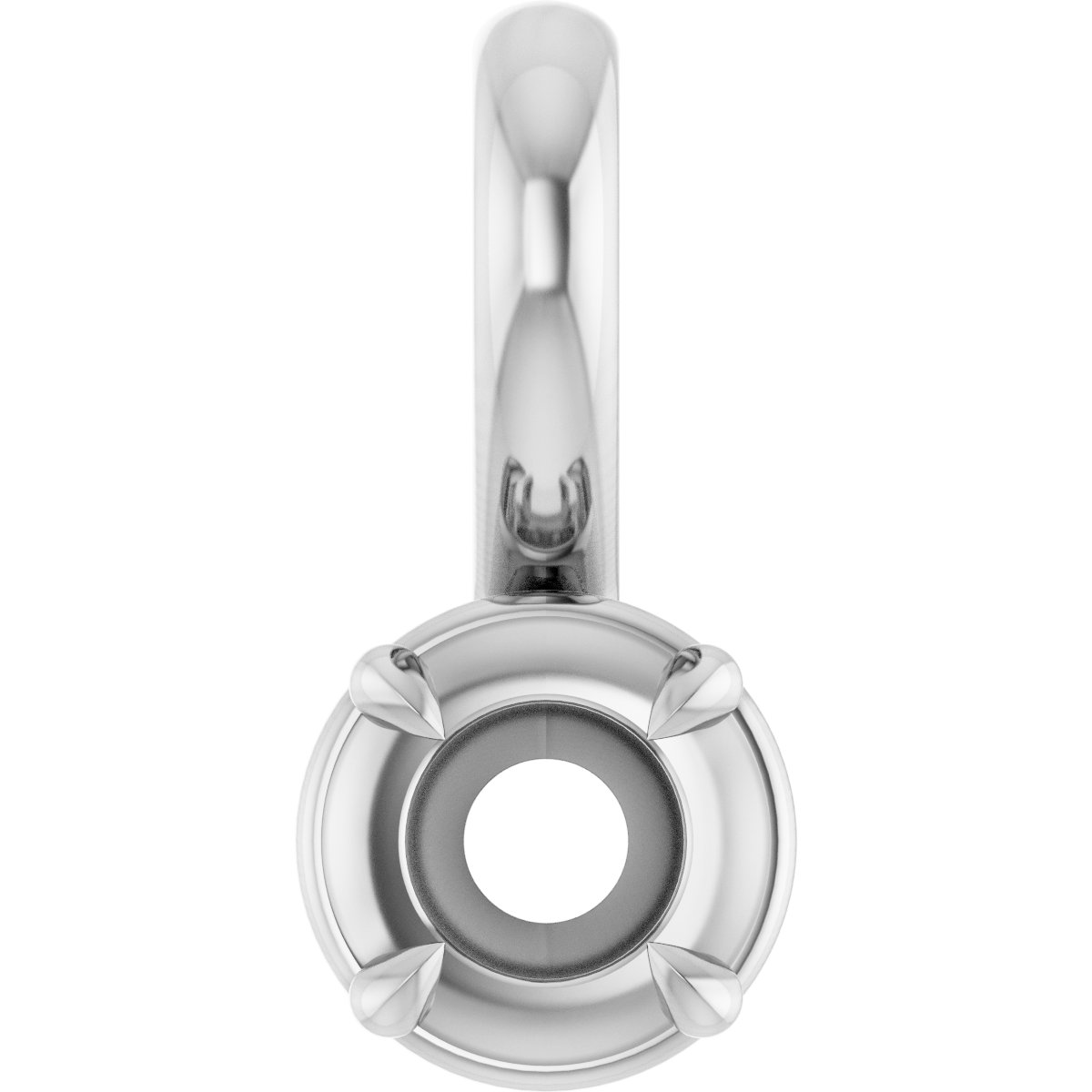 Claw-Prong Solitaire Bezel-Style Pendant