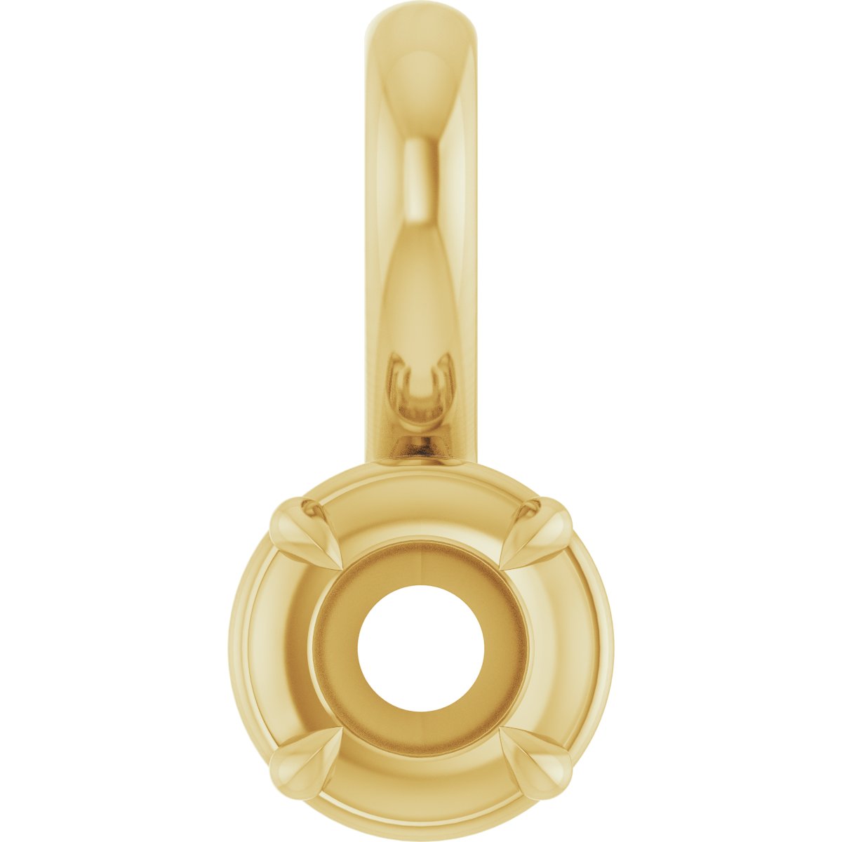 Claw-Prong Solitaire Bezel-Style Pendant