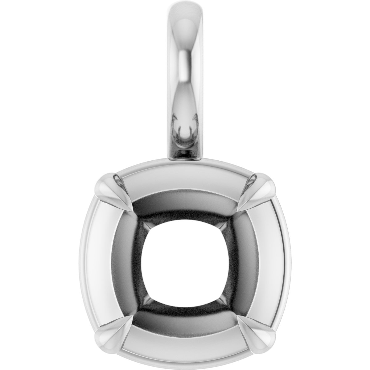 Claw-Prong Solitaire Bezel-Style Pendant