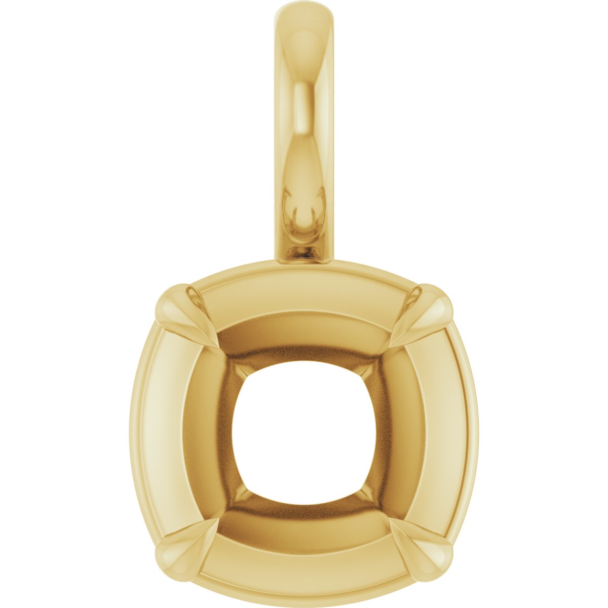 Claw-Prong Solitaire Bezel-Style Pendant