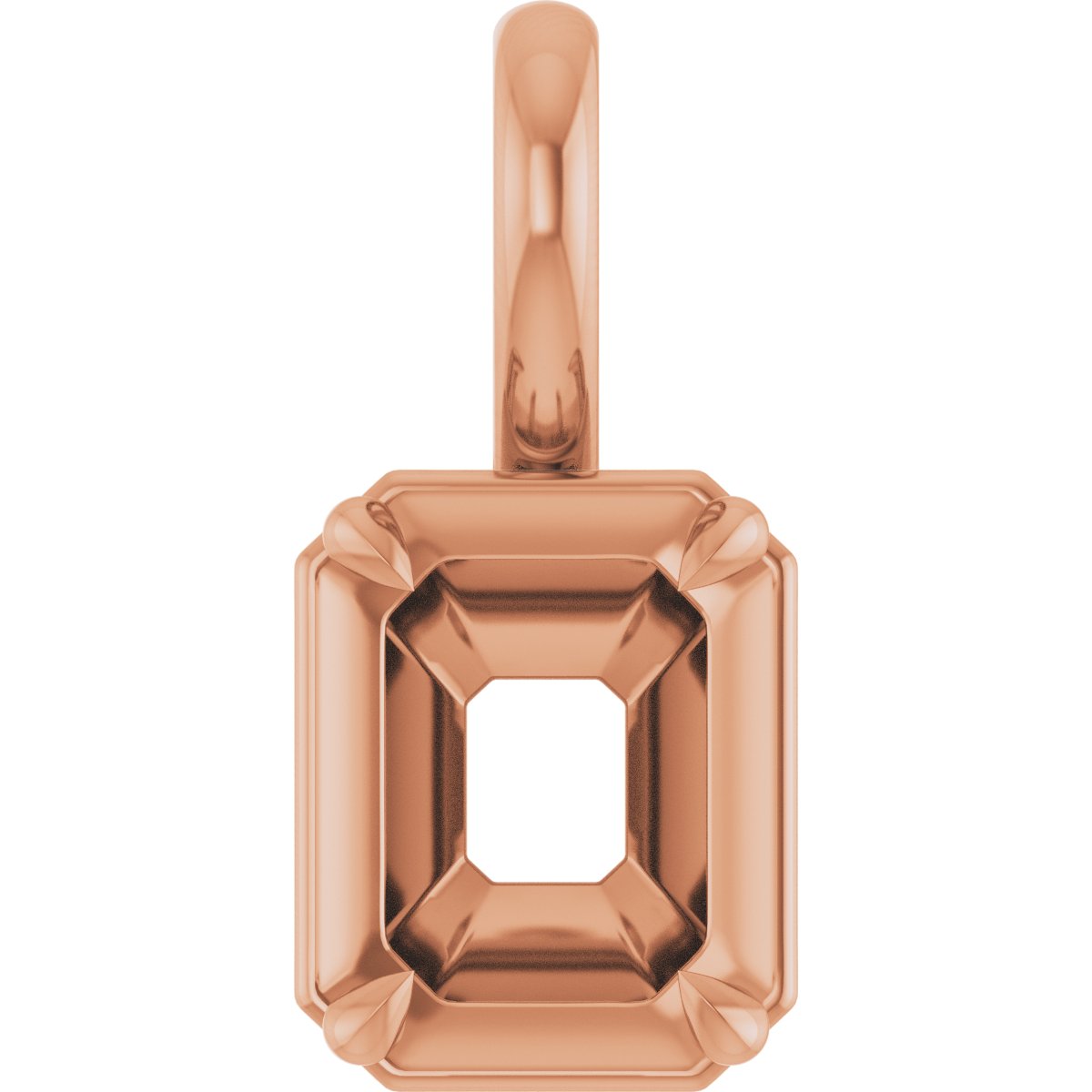 Claw-Prong Solitaire Bezel-Style Pendant