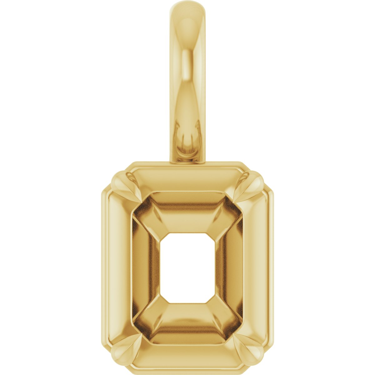 Claw-Prong Solitaire Bezel-Style Pendant