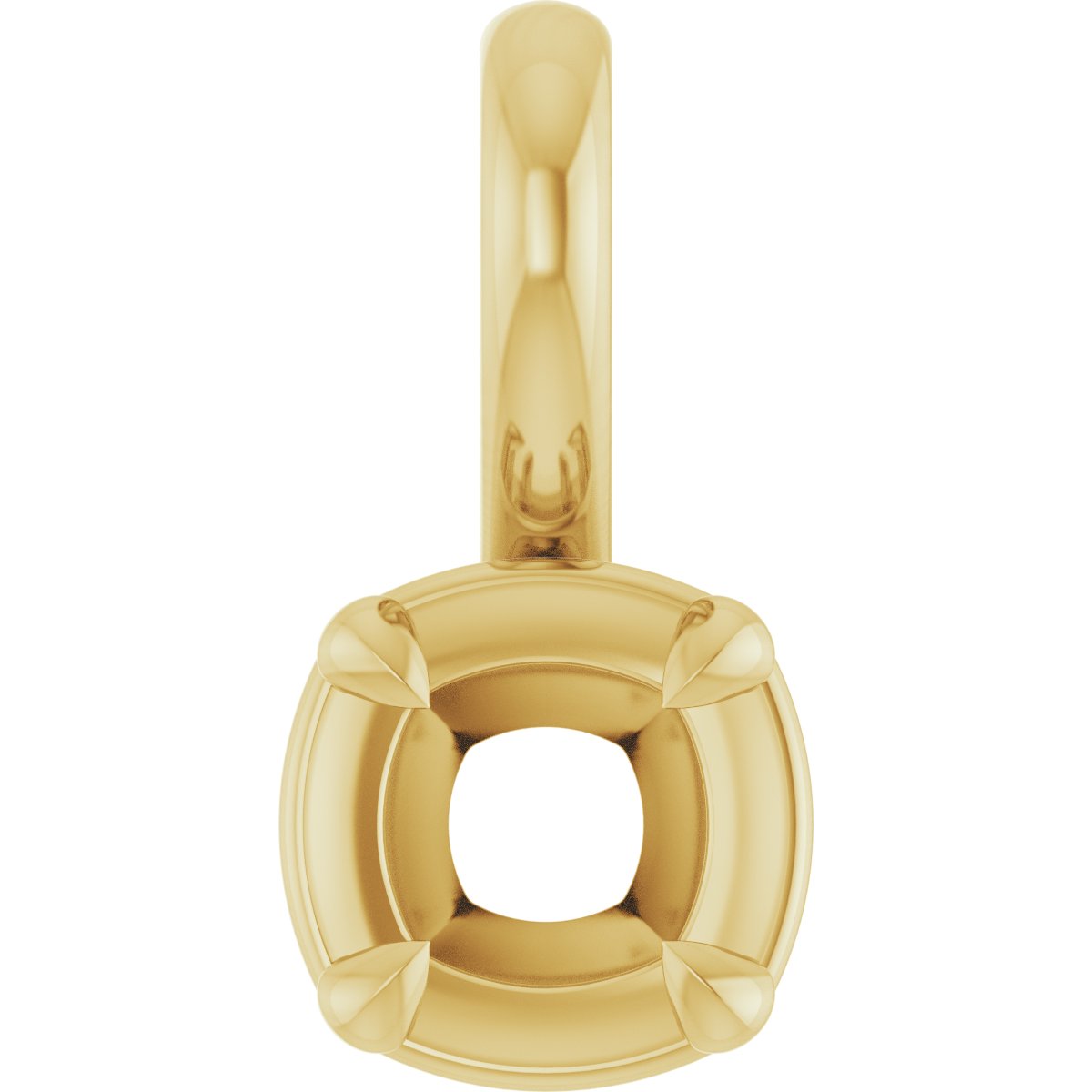 Claw-Prong Solitaire Bezel-Style Pendant