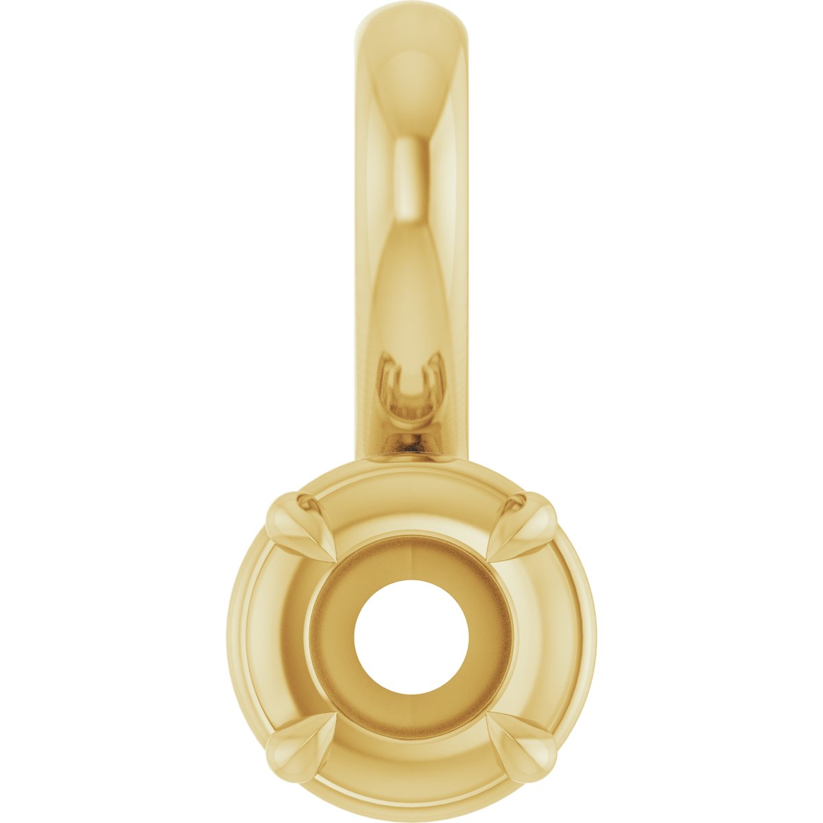 Claw-Prong Solitaire Bezel-Style Pendant