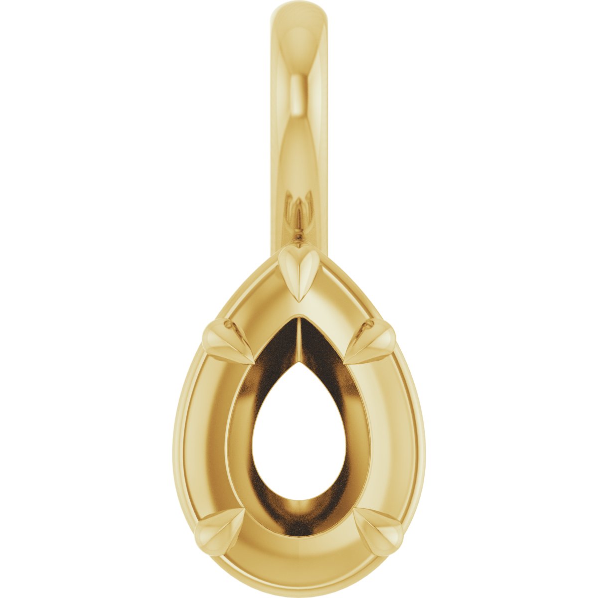 Claw-Prong Solitaire Bezel-Style Pendant