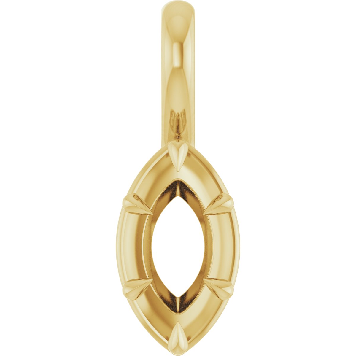 Claw-Prong Solitaire Bezel-Style Pendant