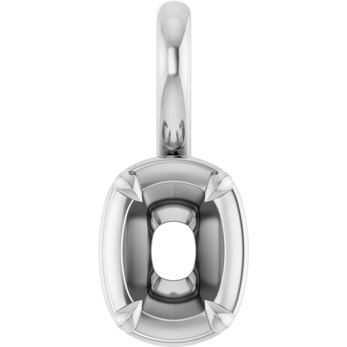 Claw-Prong Solitaire Bezel-Style Pendant