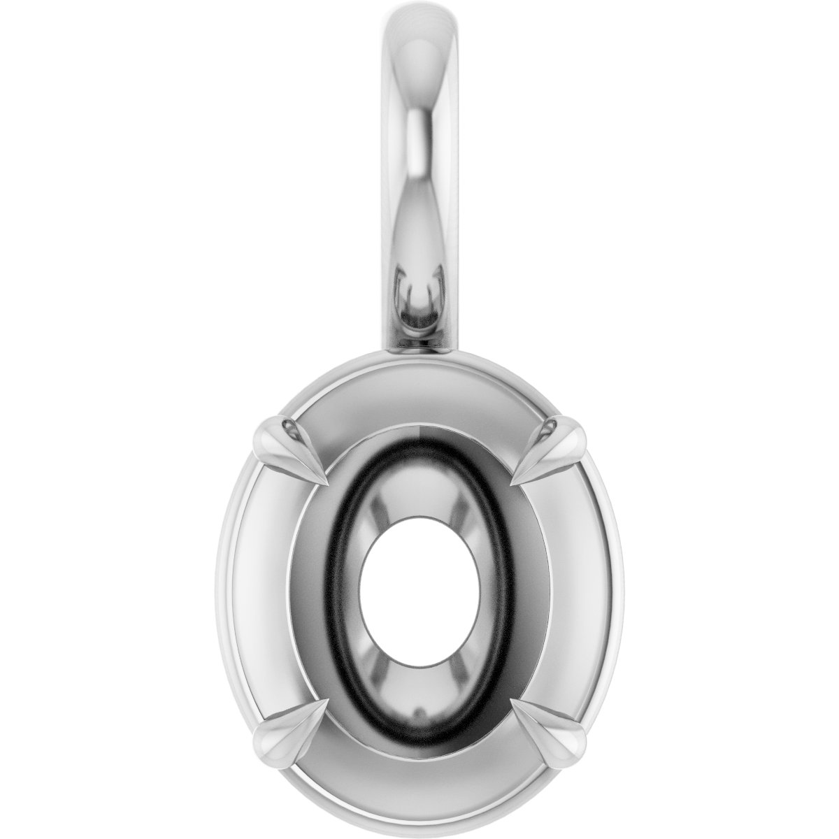 Claw-Prong Solitaire Bezel-Style Pendant