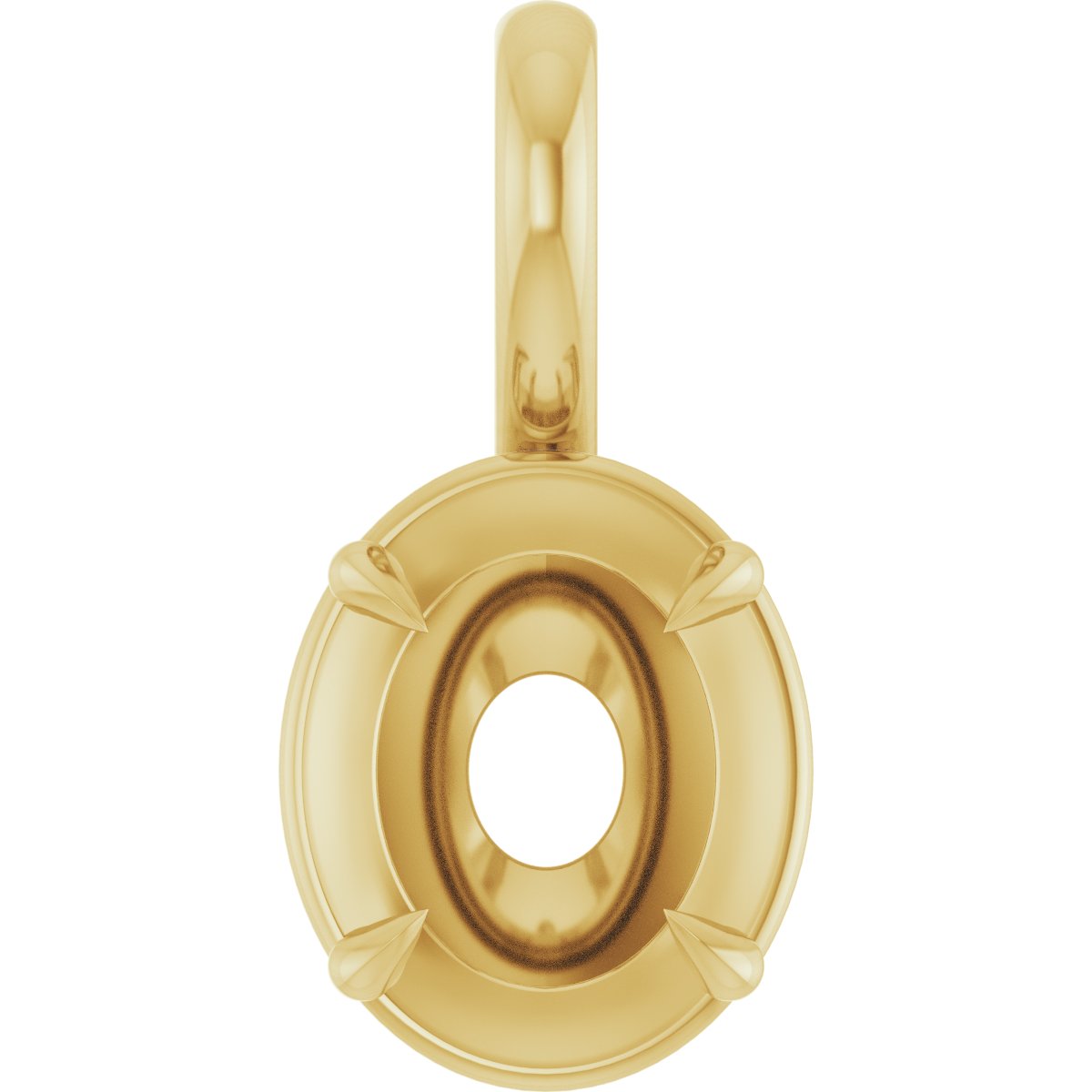 Claw-Prong Solitaire Bezel-Style Pendant