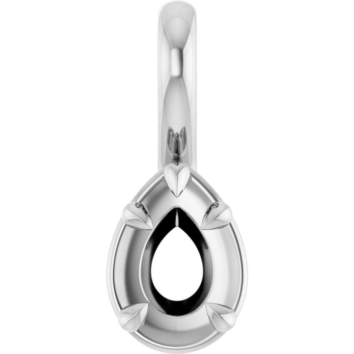 Claw-Prong Solitaire Bezel-Style Pendant